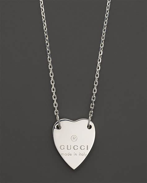 gucci logo necklace|gucci engraved heart necklace.